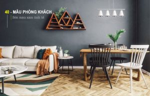 Sơn Abott | 40 sắc thái sơn phòng khách màu Xám đẹp | Abott.vn